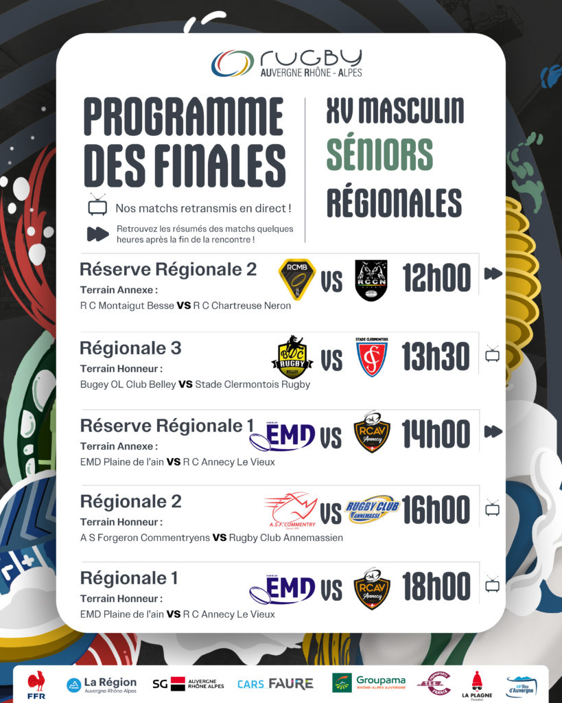 Séniors Masculins Ligue Auvergne Rhône Alpes de Rugby