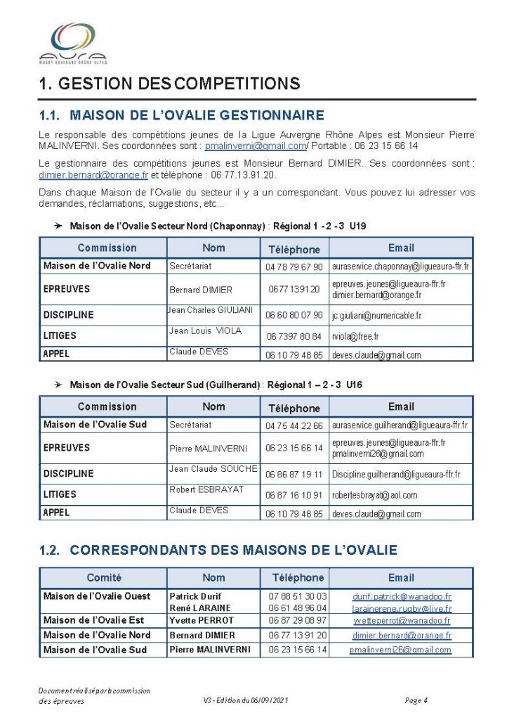 Calendrier Rugby Auvergne 2023 2024 Calendriers Poules Règlements - Ligue Auvergne Rhône-Alpes De Rugby